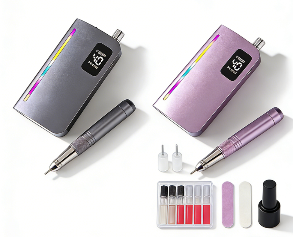 Rechargeable Portable Cordless Nail Drill Kit with Full Set of Accessories 802 40000RPM Rechargeable Portable Cordless Nail Drill Kit with Full Set of Accessories 802 40000RPM - 40W Nail Drill Professional Nail Equipment for Salon