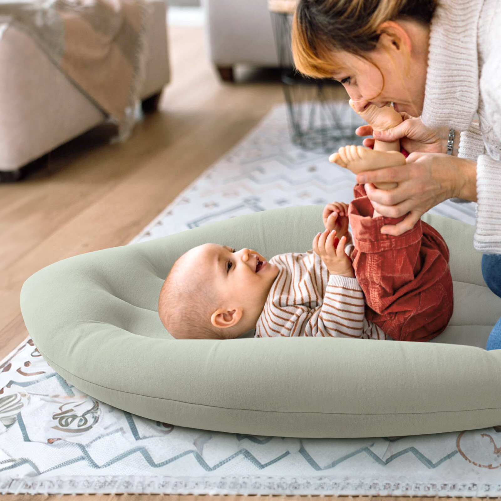 Baby Lounger for Newborn: Skin-Friendly & Breathable for Baby view 3