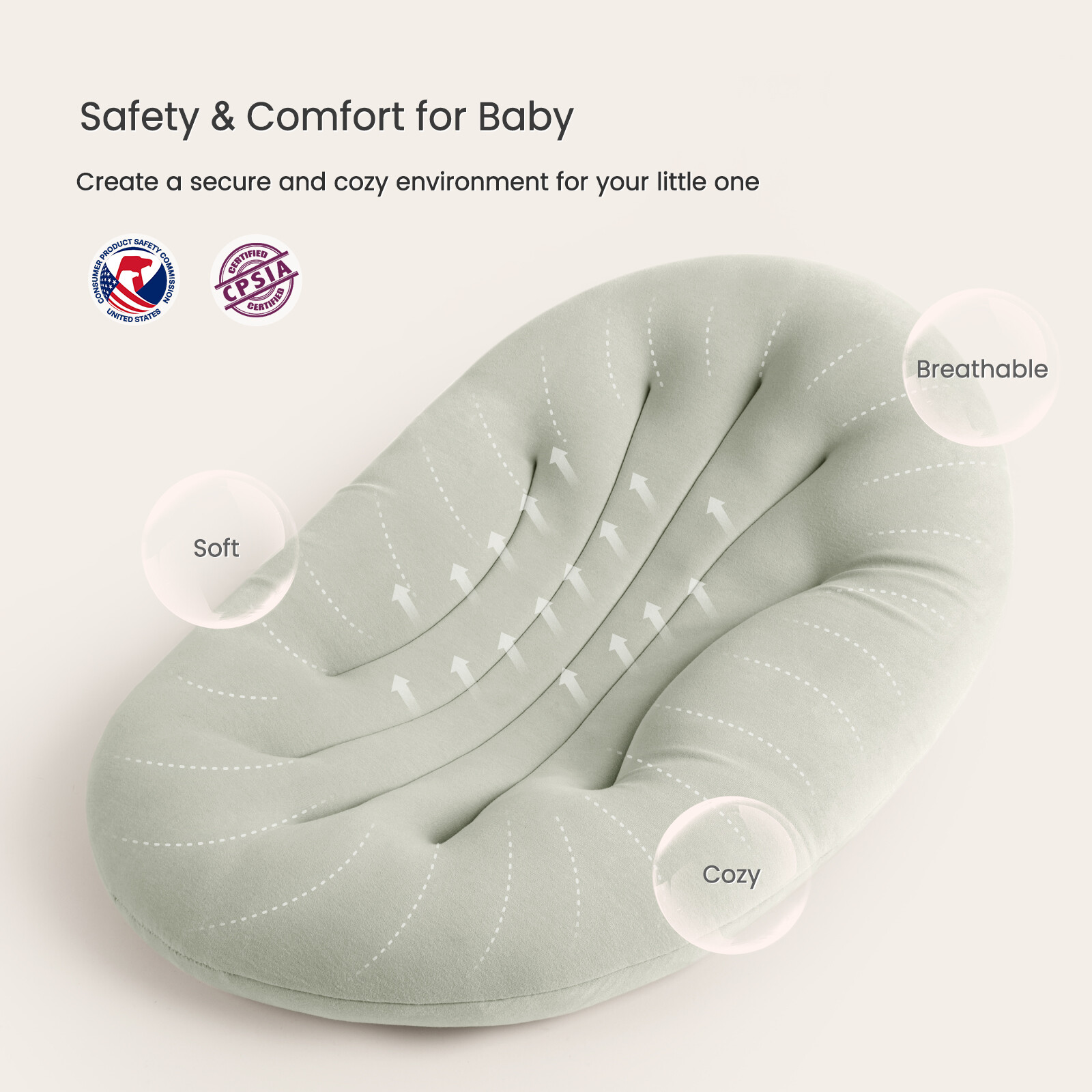 Baby Lounger for Newborn: Portable & Lightweight Pillow view 5