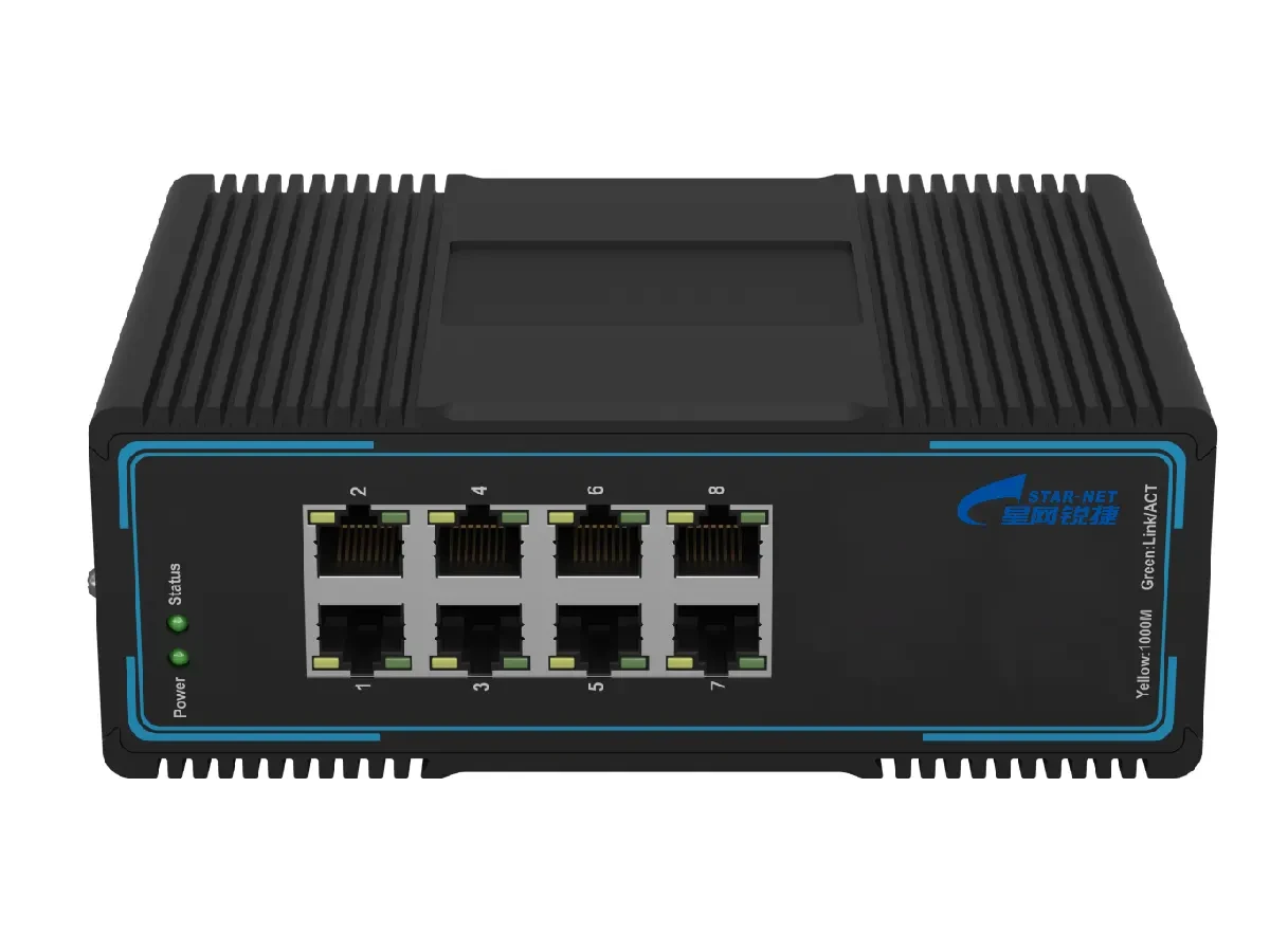 8口非网管型导轨式工业交换机CMF108G 产品图