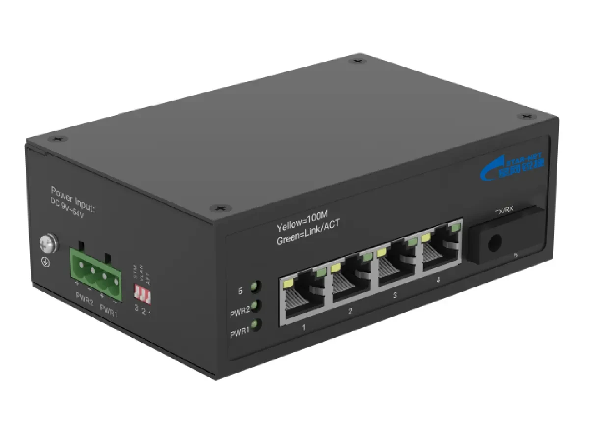 5口非网管型导轨式工业交换机CMF105-1FX4FE 产品图