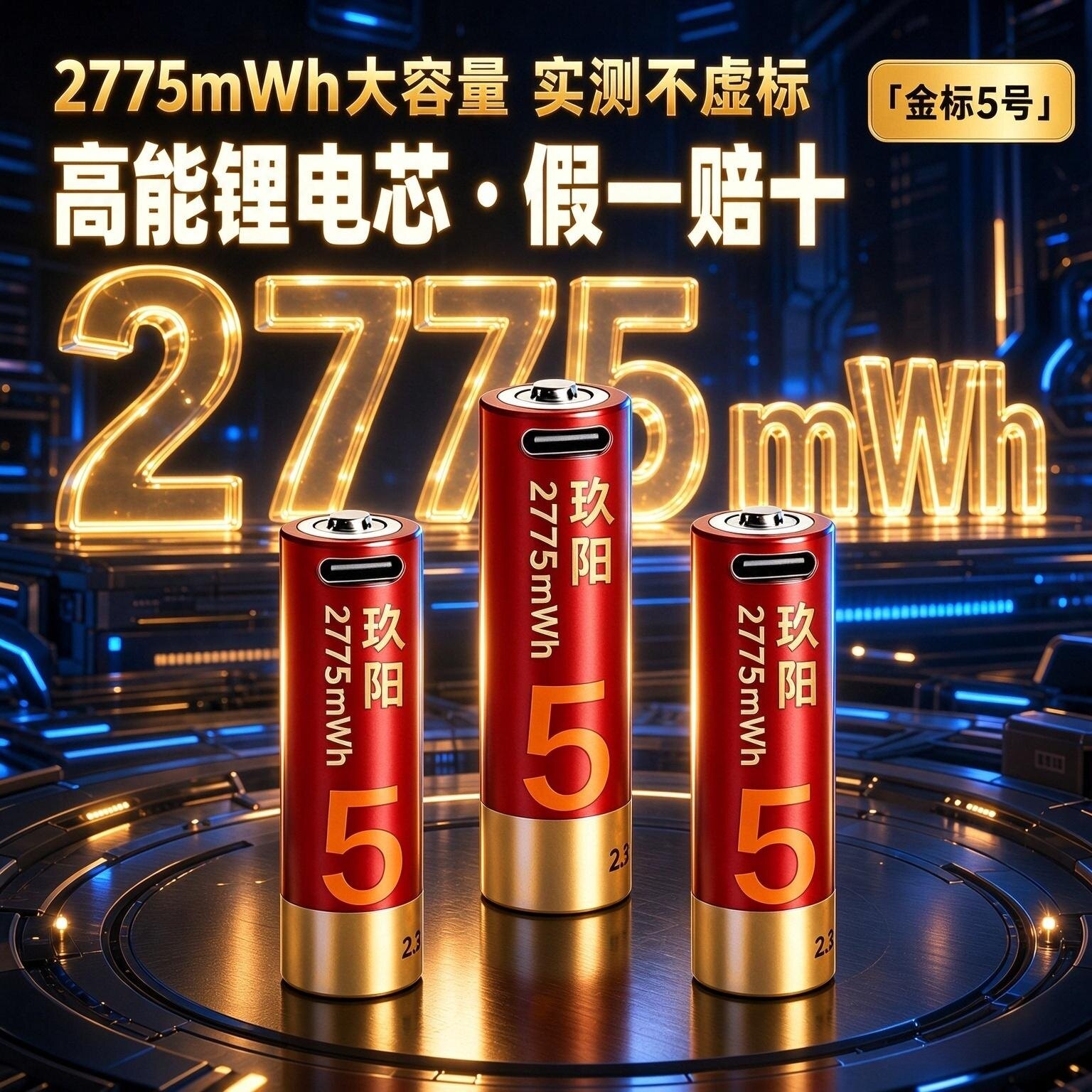 5号(AA)锂电池 Type-C直充