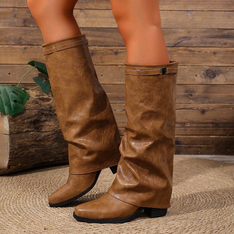 Autumn French Embroidered Tall Boots