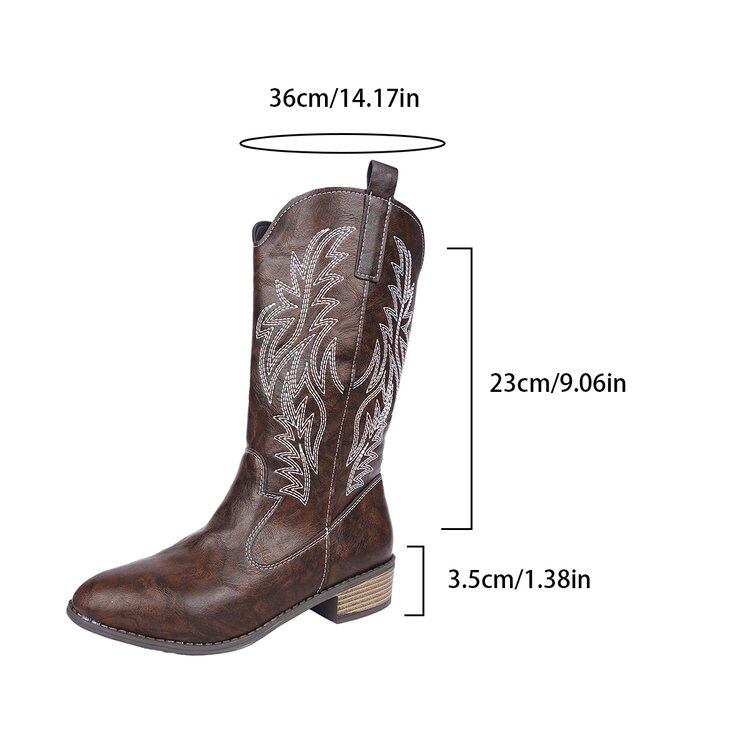 Embroidered Vintage Western Cowboy Boots view 2