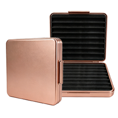 Luxury Ladies Rose Gold Aluminum Cigar Case