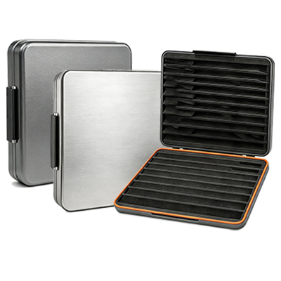 Slightly Rectangular Aluminum Travel Cigar Storage