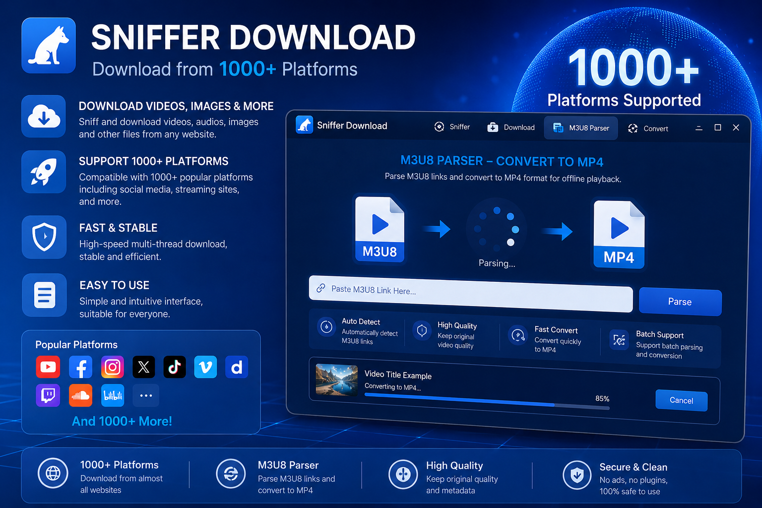 Sniffer Download Features
