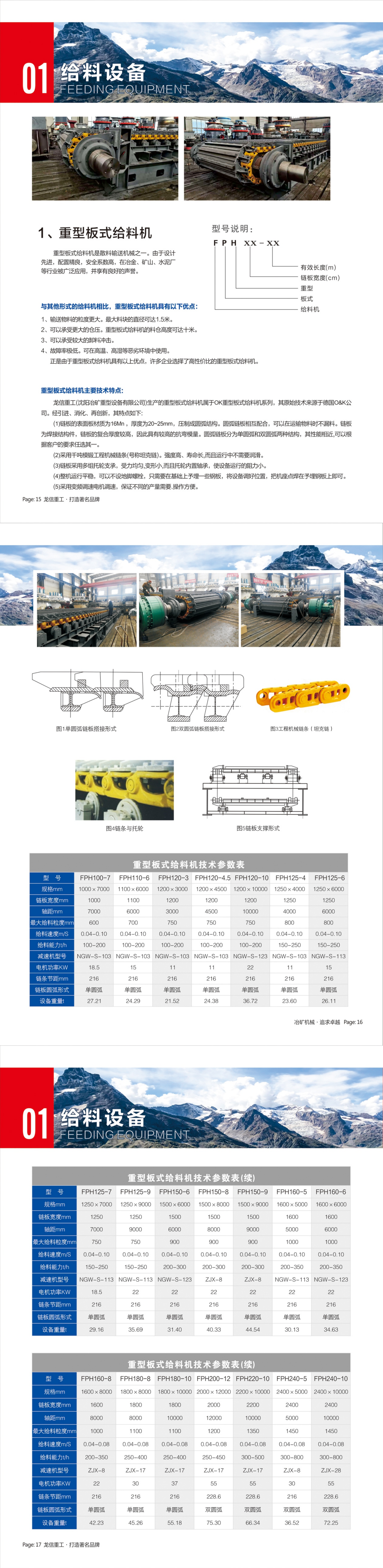 重型板式给料机技术参数表
