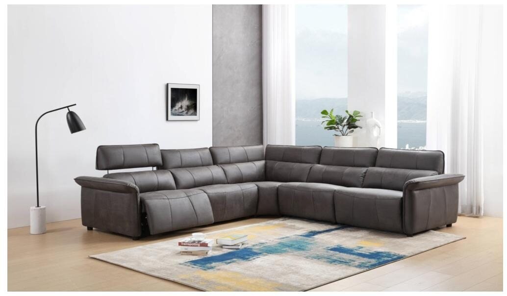 Charcoal Gray U-Shape Sectional