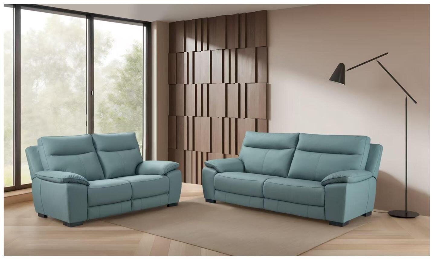 Blue Leather Sofa Collection
