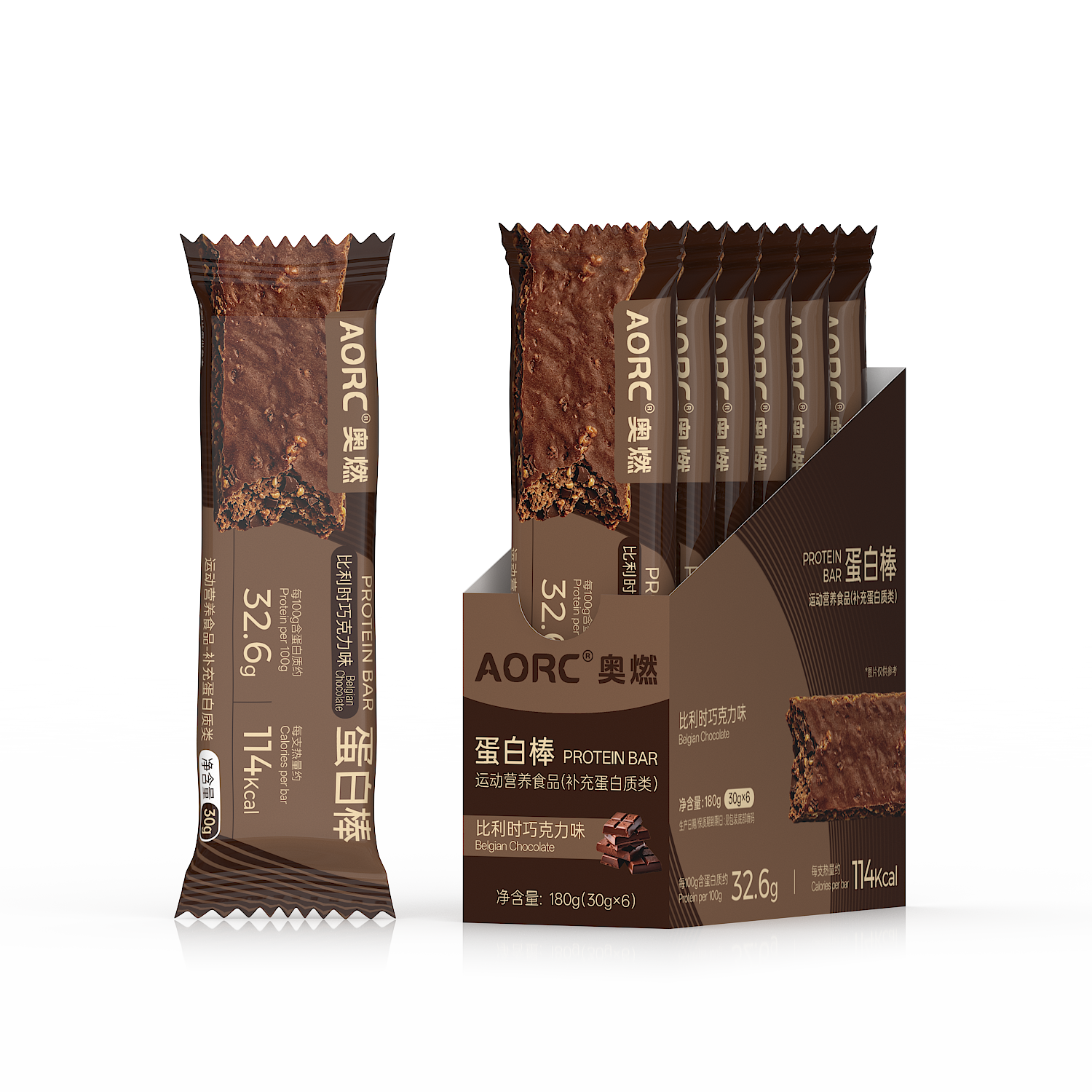 AORC Belgian Chocolate Protein Bar (Box)