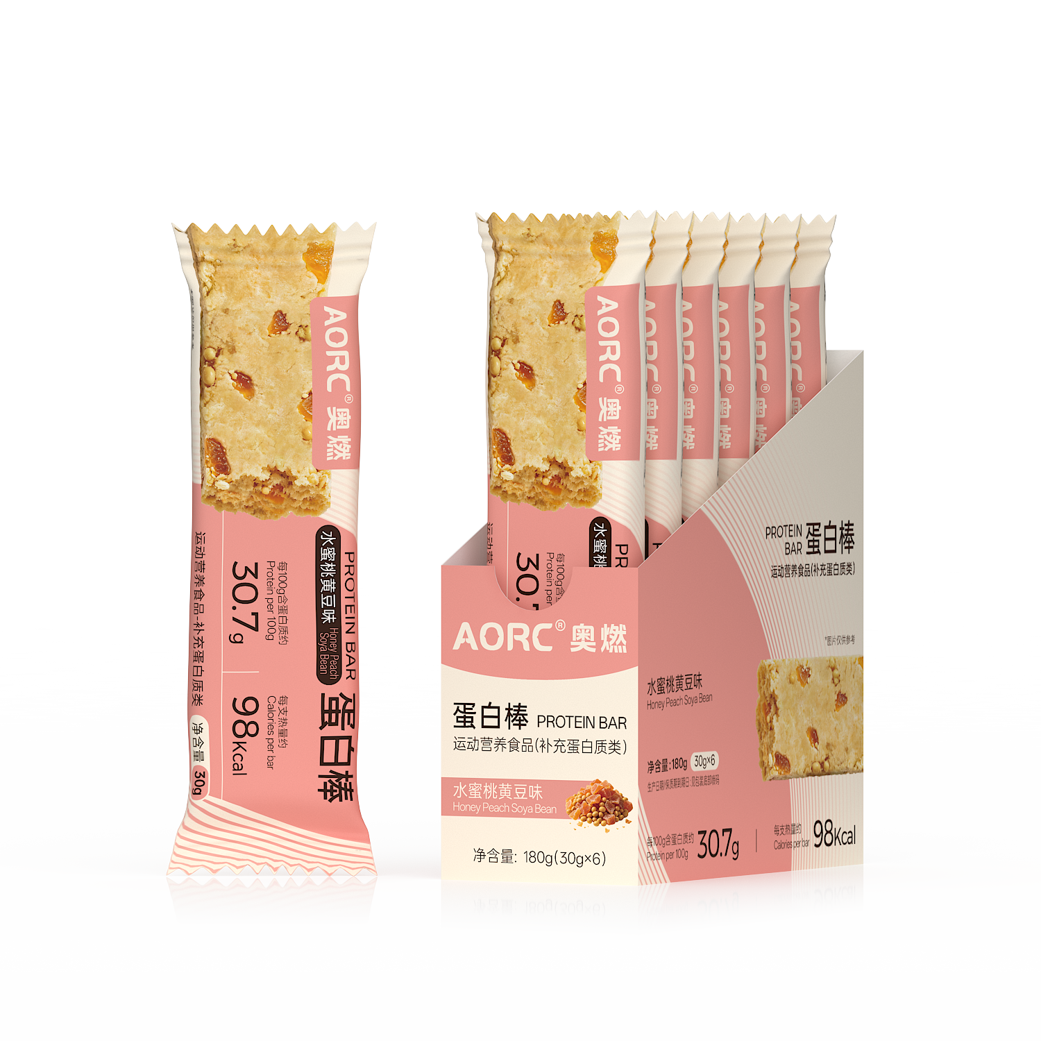 AORC Protein Bar, Peach & Soybean Flavor (Boxed)