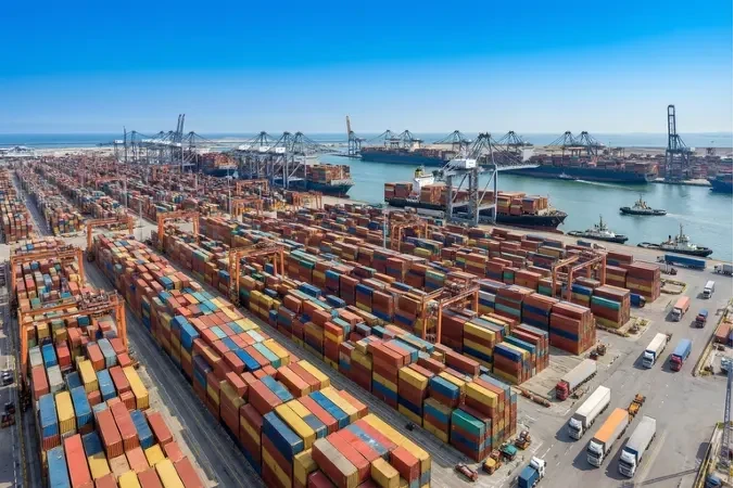 Port container terminal quay crane loading and unloading operations, full-container-load (FCL) ocean freight shipping scenarios