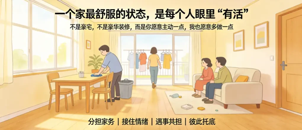 一个家最舒服的状态，是每个人眼里“有活” - 爱方得推荐阅读