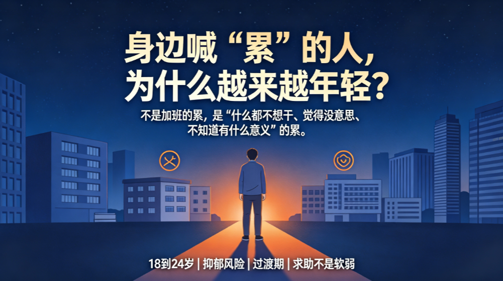 抑郁风险最高的年龄段，不是中年，是18到24岁 - 爱方得推荐阅读