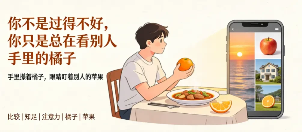 你不是过得不好，你只是总在看别人手里的橘子 - 爱方得推荐阅读