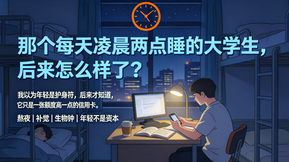 那个每天凌晨两点睡的大学生，后来怎么样了？ - 爱方得资讯