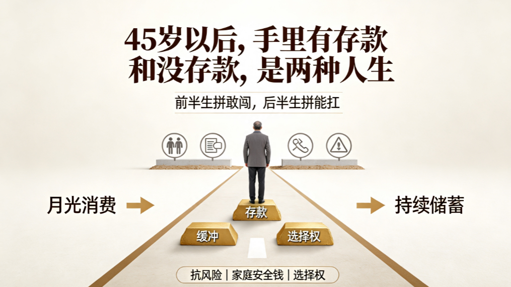 45岁以后手里有存款和没存款是两种人生——后半生拼的是“能扛” - 爱方得