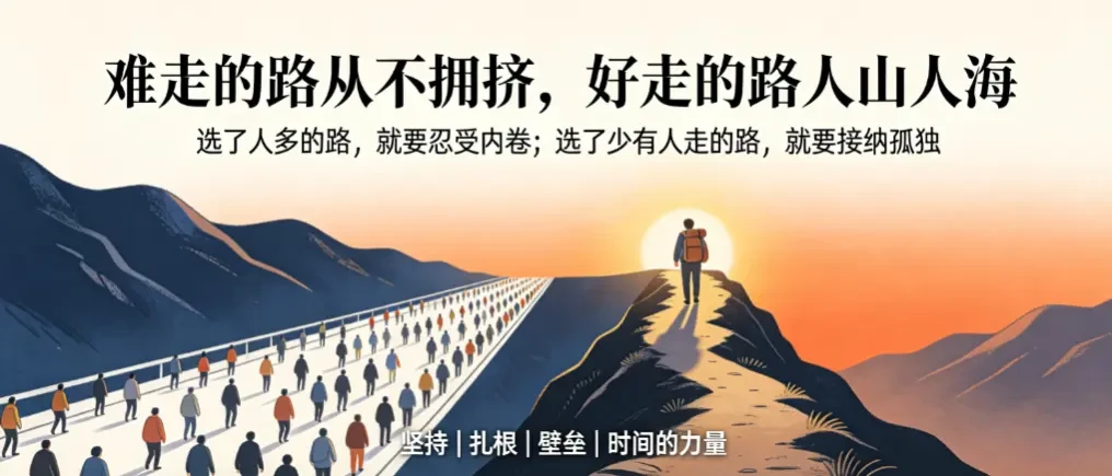 难走的路从不拥挤,好走的路人山人海——你不是没有进步,你只是在扎根 - 爱方得