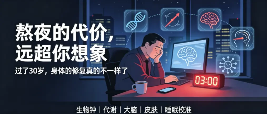 熬夜的代价远超你想象——诺奖研究:熬夜打乱的是基因,很多损伤不可逆 - 爱方得