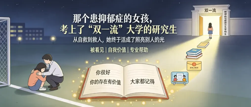 从自救到救人，从被看见到成为光——那个患抑郁症的女孩，考上了“双一流”大学的研究生 - 爱方得推荐阅读
