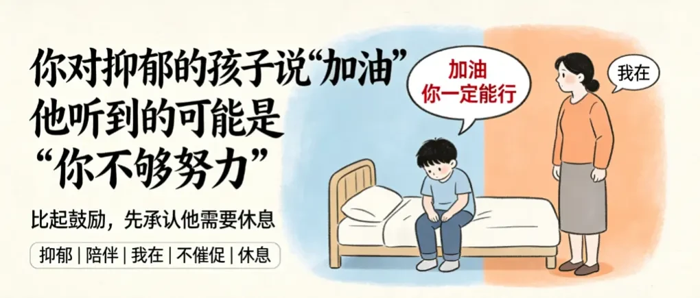 你对抑郁的孩子说“加油”，他听到的可能是“你不够努力” - 爱方得推荐阅读