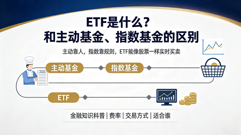 ETF是什么？和主动基金、指数基金的区别 - 爱方得