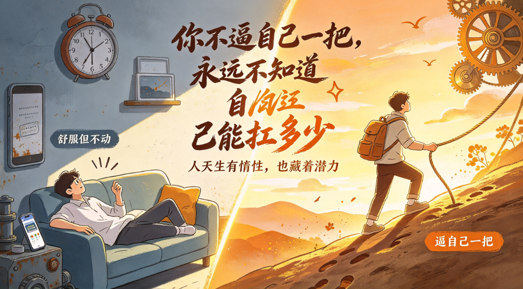你不逼自己一把,永远不知道自己能扛多少——舒服的日子过久了会“废” - 爱方得