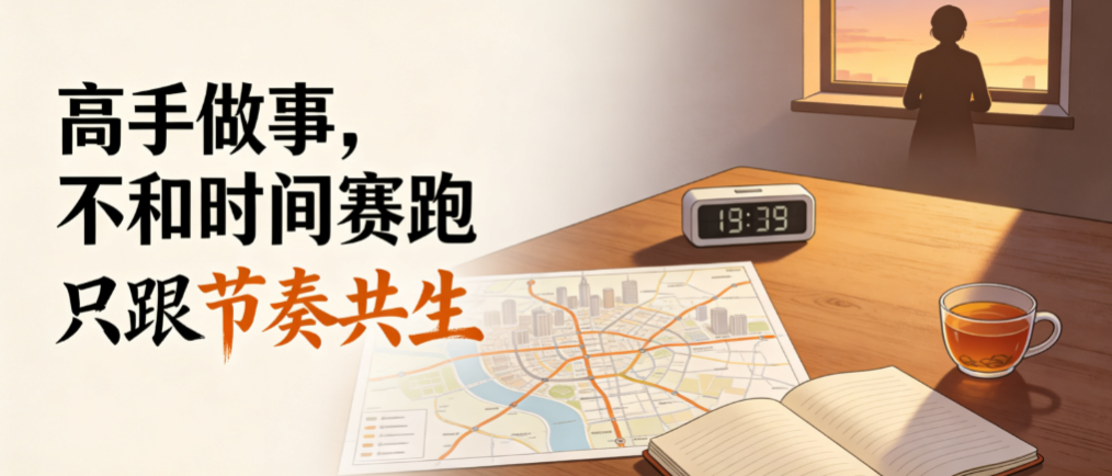 高手做事,从来不和时间赛跑,只跟节奏共生 - 爱方得
