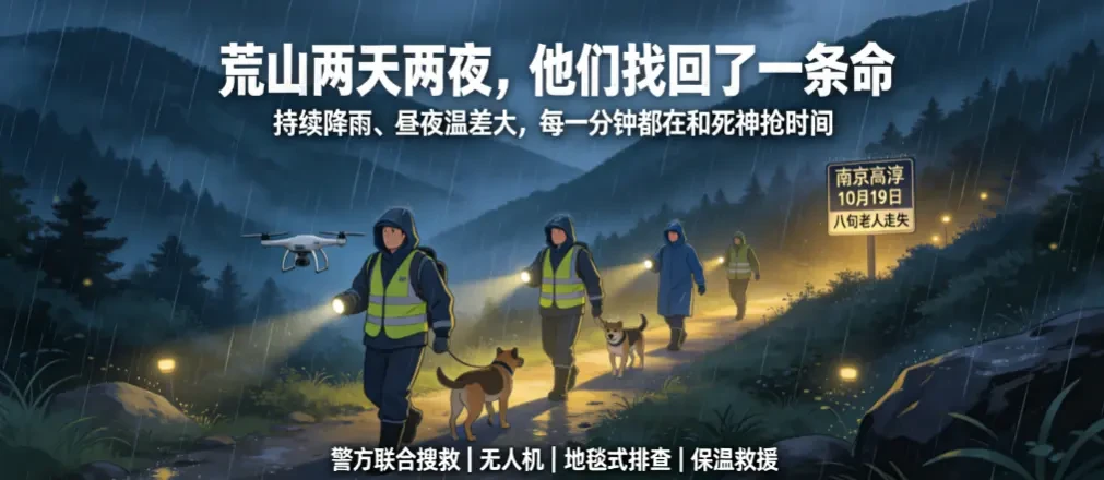 荒山两天两夜,他们找回了一条命——总有一群人,为了素不相识的陌生人逆行进入风雨 - 爱方得