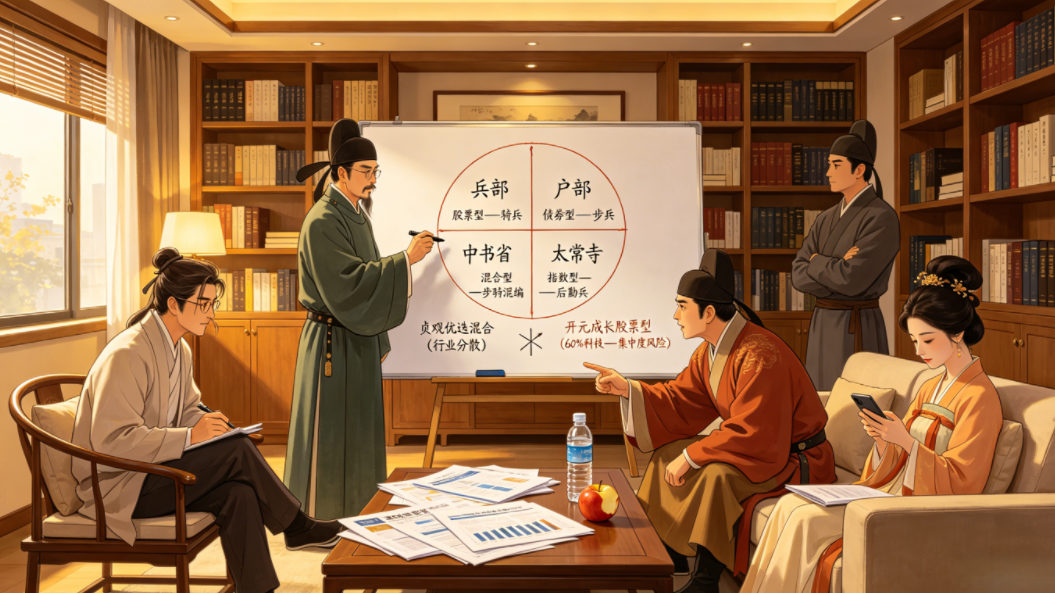 唐臣操盘录 之 康国基金局(3-3):房玄龄用四个象限讲透四种基金