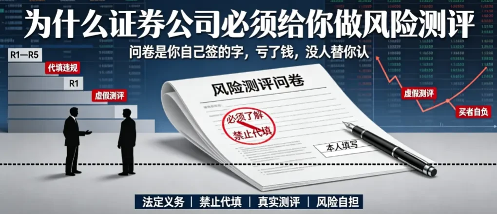 为什么证券公司必须给你做风险测评、不能代你填？ - 爱方得