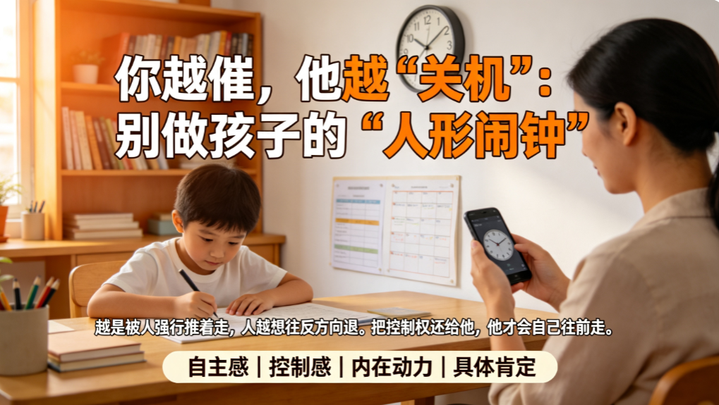 你越催，他越“关机”：别做孩子的“人形闹钟” - 爱方得推荐阅读