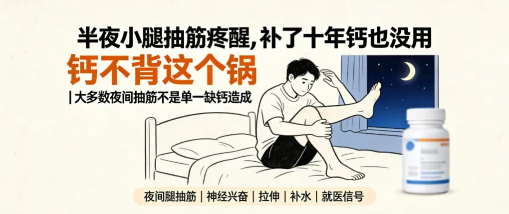 半夜小腿抽筋疼醒，补了十年钙也没用。钙不背这个锅 - 爱方得推荐阅读