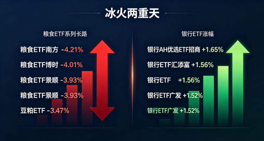 9月10日ETF收评:农业板块高位回调,银行ETF逆势走强 - 爱方得推荐阅读
