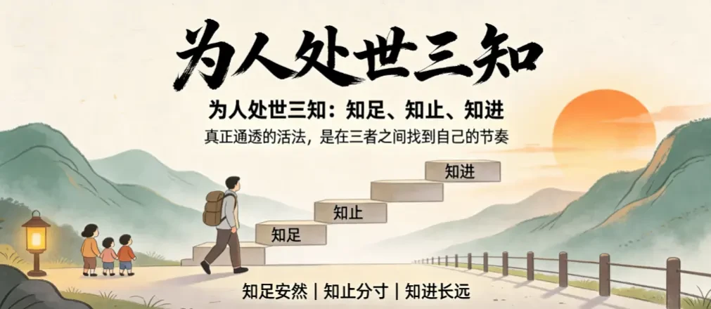 为人处世三知：知足、知止、知进 - 爱方得推荐阅读