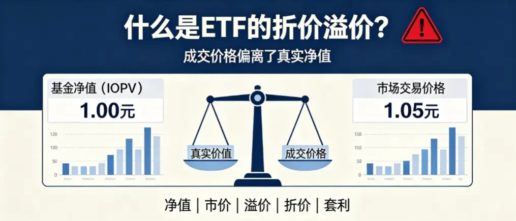 什么是ETF的折价溢价?用大白话讲清楚——溢价是你多付了钱,折价是你少收了钱 - 爱方得