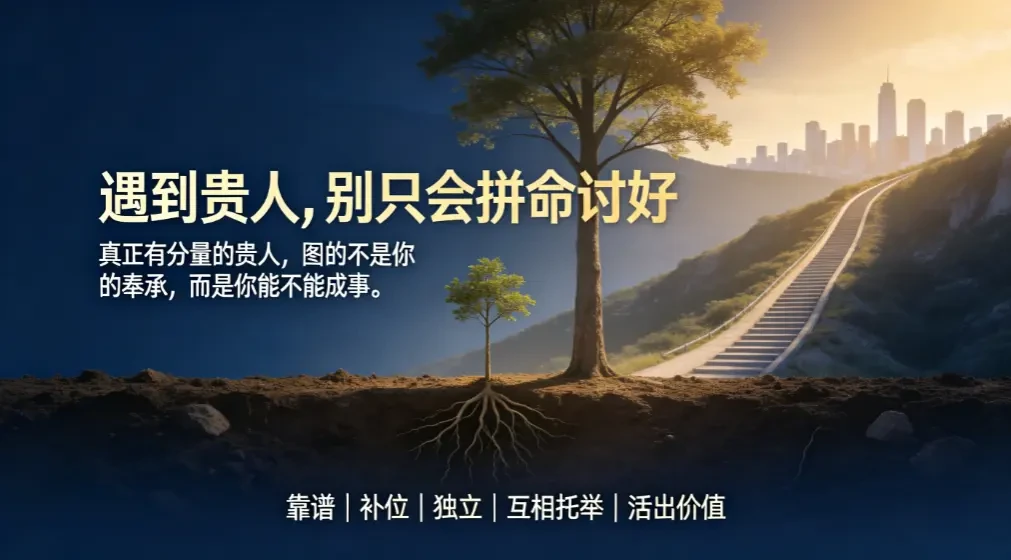 遇到贵人别只会拼命讨好——靠谱是门票，本事是底牌，独立是终局 - 爱方得