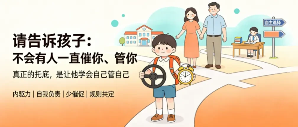 孩子:不会有人一直催你、管你——真正的托底,是学会自己管自己 - 爱方得