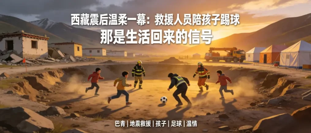 西藏震后温柔一幕:救援人员陪孩子踢球,那是生活回来的信号 - 爱方得
