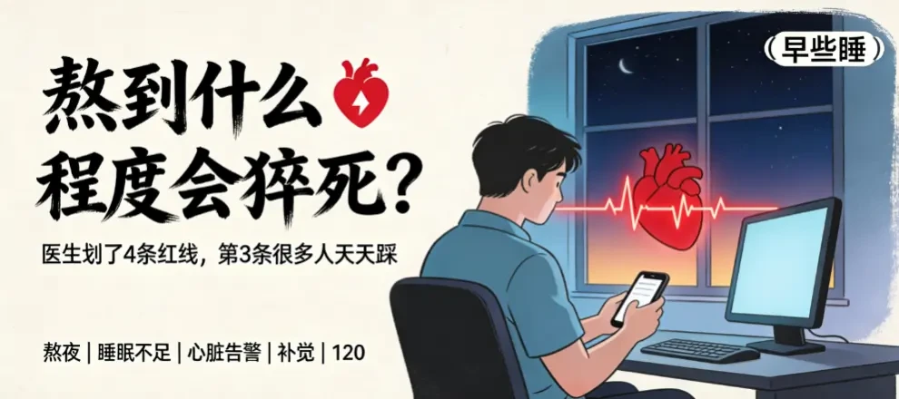 熬到什么程度会猝死?医生划了4条红线,第3条很多人天天踩 - 爱方得