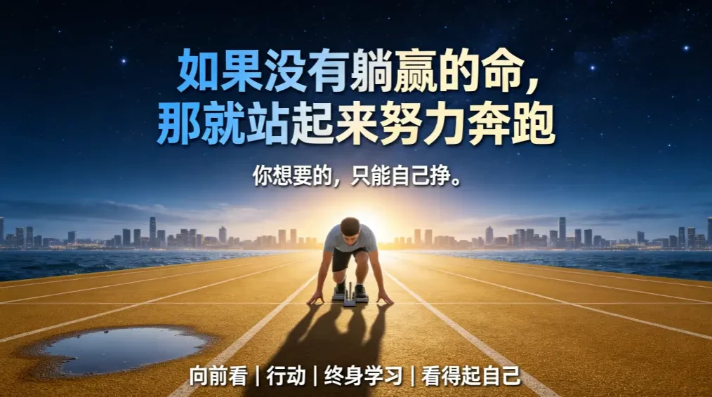 如果没有躺赢的命，那就站起来努力奔跑——你想要的，只能自己挣 - 爱方得资讯