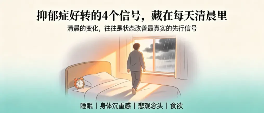 抑郁症好转的4个信号，藏在每天清晨里——哪怕只是多吃了一口早饭，也是身体在自救 - 爱方得推荐阅读