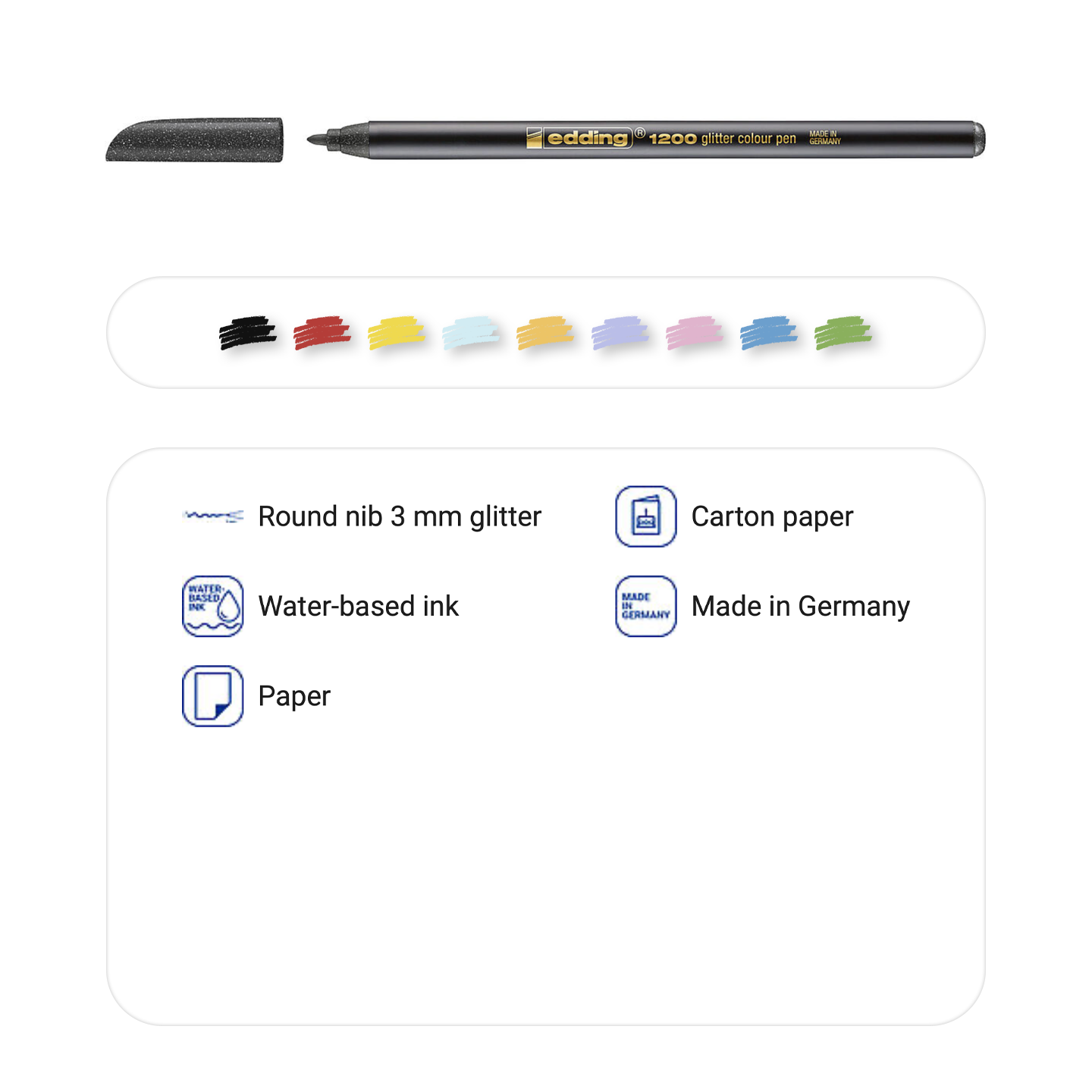 edding 1200 glitter colour pen 
