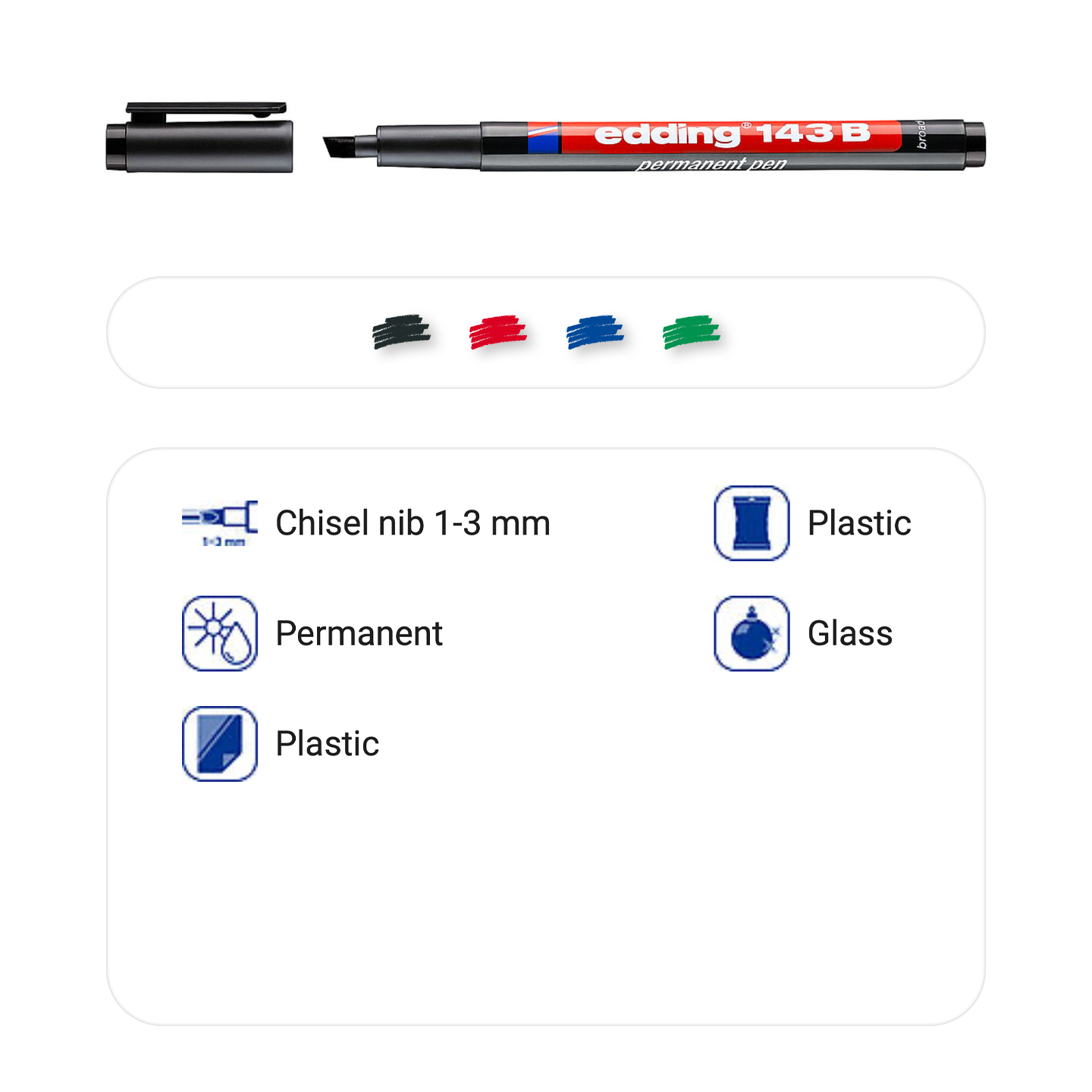 edding 143 B permanent pen 