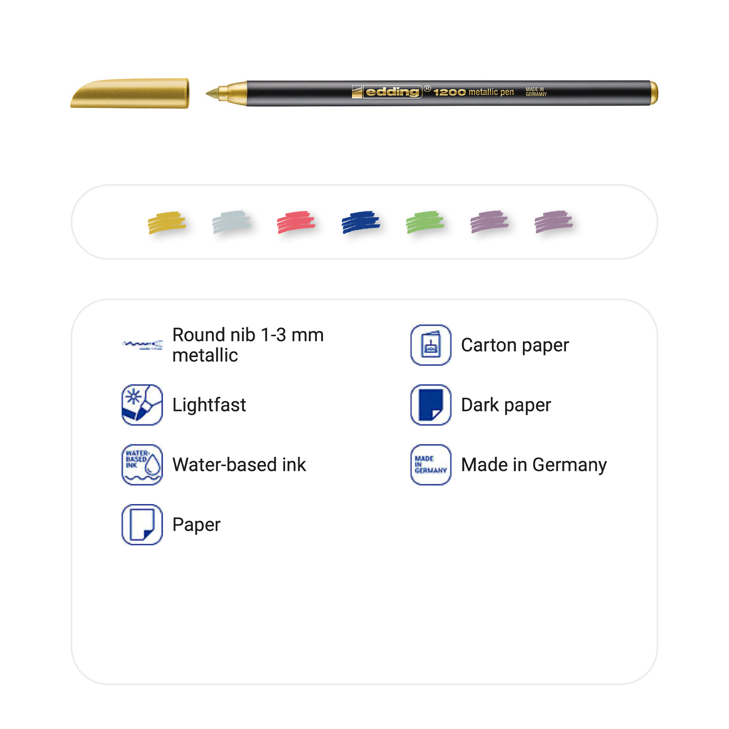 edding 1200 metallic colour pen 