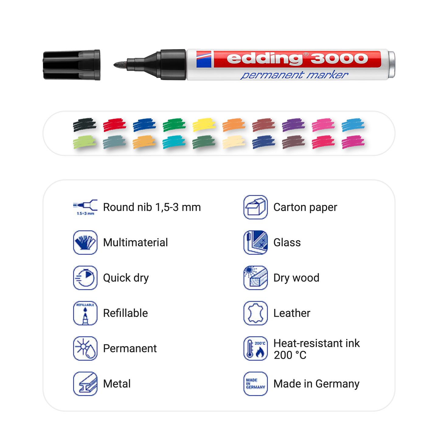edding 3000 permanent marker 