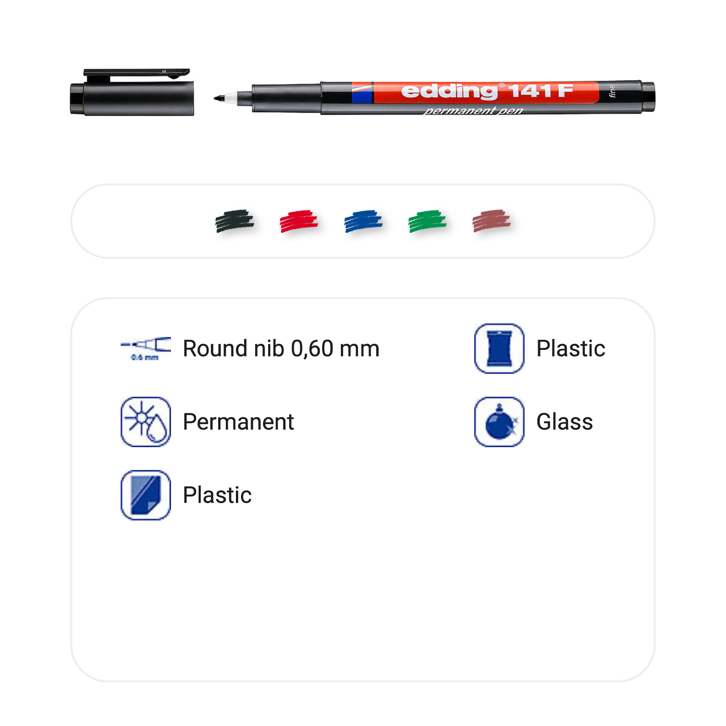 edding 141 F permanent pen