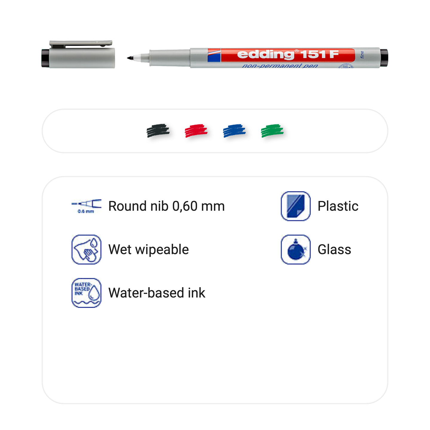 edding 151 F non-permanent pen 