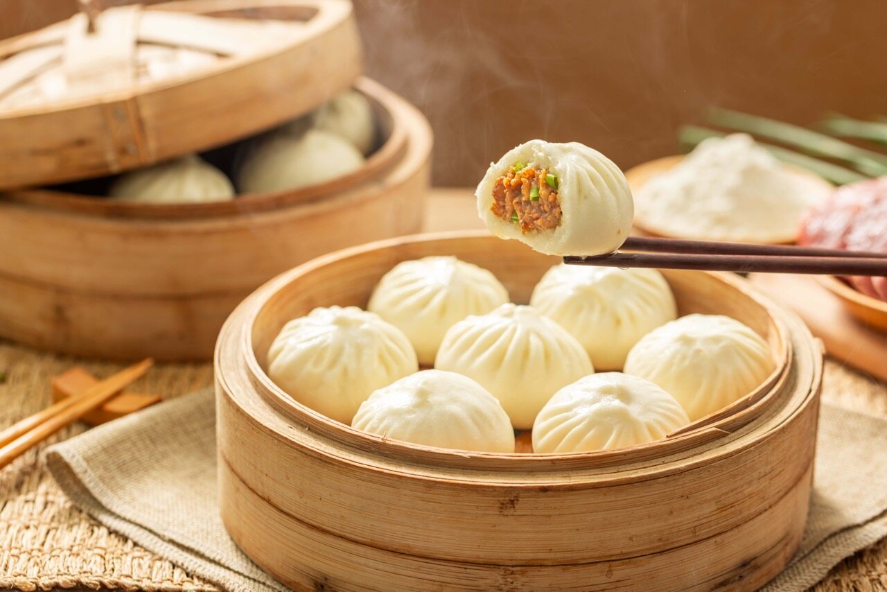 黑猪鲜肉小笼包